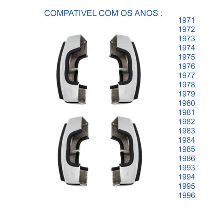 Batente De Parachoque Fusca 1971 1996 Cromado Guedes E Miranda