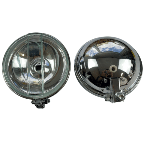 Farol de Milha Cromado Redondo Cristal Liso 661 (136 mm) - PAR