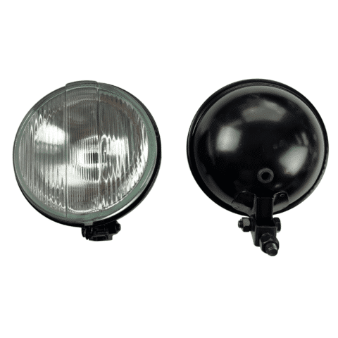 Farol de Milha Preto Redondo Lente Cristal Raiado 661 (136 mm) - PAR
