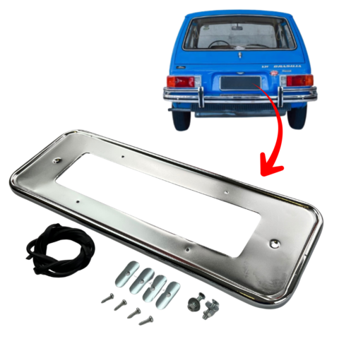 Moldura de Placa Brasilia / Variant e TL – CROMADO Traseiro