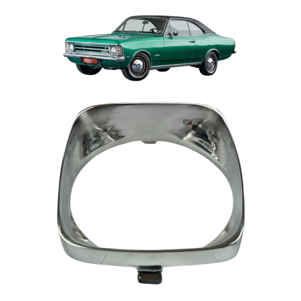 Aro de Farol Opala 1971 / 1974  - Alumínio Fundido POLIDO