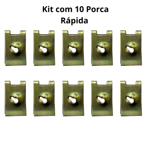 Chapinha Porca Rápida Presilha do Paralama Universal - KIT COM 10
