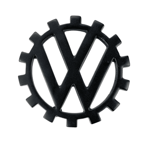 Emblema VW do Capô Fusca / Brasilia até 1977 / Variant / TL – Metal PRETO – KDF German Look