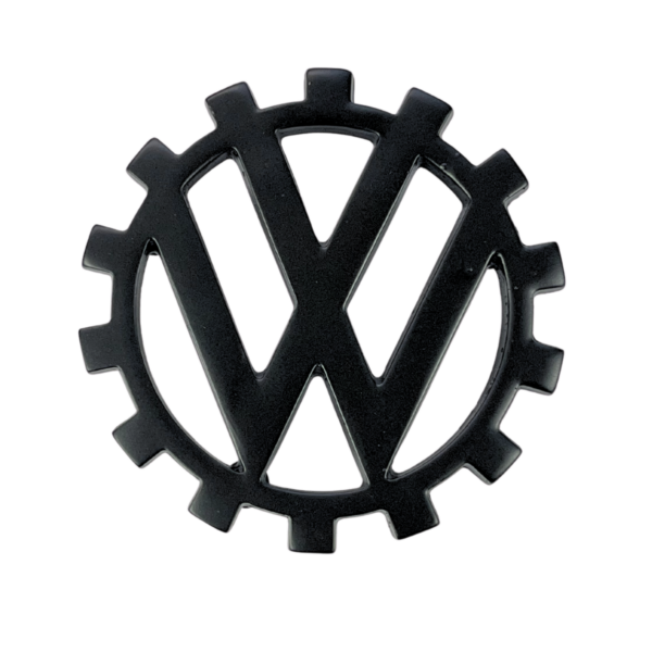Emblema VW do Capô Fusca / Brasilia até 1977 / Variant / TL – Metal PRETO – KDF German Look
