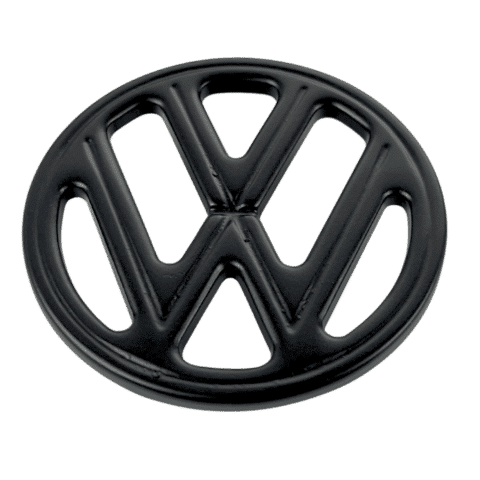Emblema VW do Capô Fusca / Brasilia até 1977 / Variant / TL – Metal PRETO
