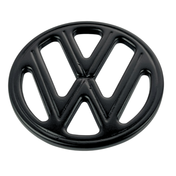 Emblema VW do Capô Fusca / Brasilia até 1977 / Variant / TL – Metal PRETO