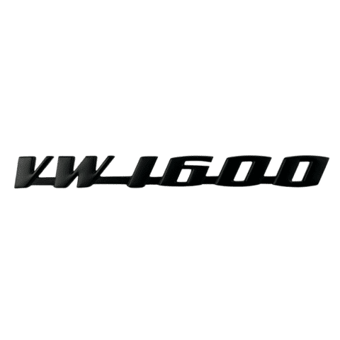 Emblema VW1600 para Variant / TL / Karmann Ghia / Zé do Caixão - PRETO