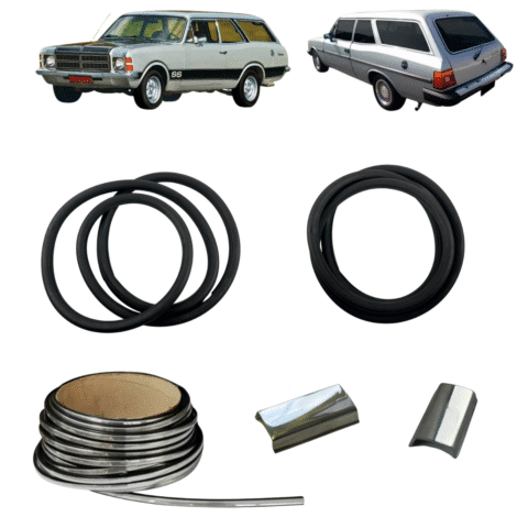 Kit Friso e Borracha Parabrisa e Vigia Caravan 1978 até 1990 – Plástico