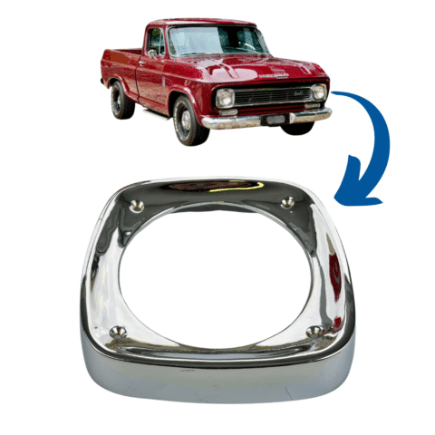 Aro de Farol C10 / C14 / C15 / Veraneio 1969 / 1978 – Alumínio CROMADO