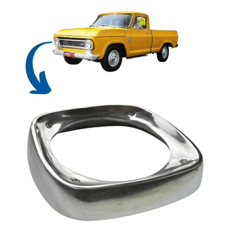 Aro de Farol C10 / C14 / C15 / Veraneio 1969 / 1978 - Alumínio Polido