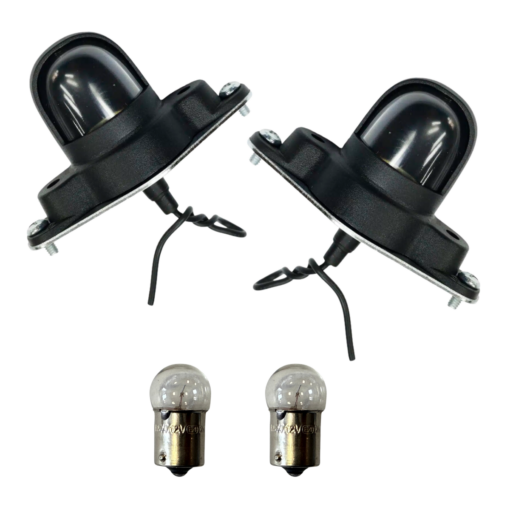 KIT LANTERNA PLACA C10 PRETA COM LAMPADA 67