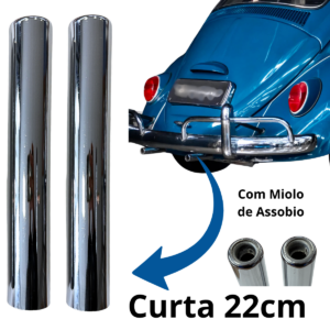 Ponteira saída de escapamento do Fusca -  Curtas 22cm com Miolo - As que Assobiam - PAR
