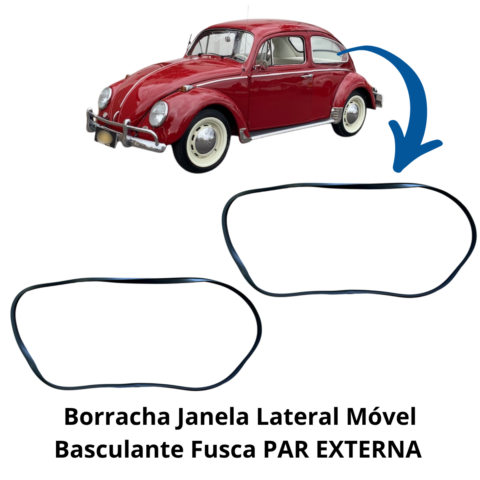 Borracha da janela lateral móvel  basculante Fusca PAR  Externa