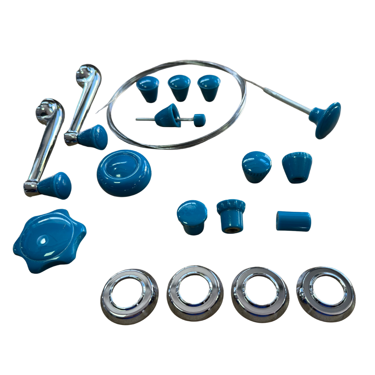 KIT BOTÕES FUSCA 1964 ATÉ 1974 AZUL (3)