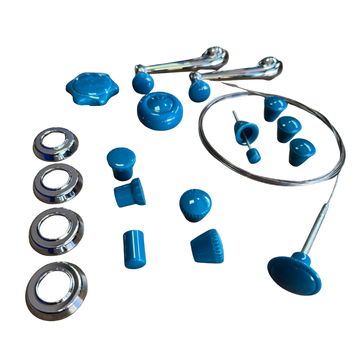 KIT BOTÕES FUSCA 1964 ATÉ 1974 AZUL (4)