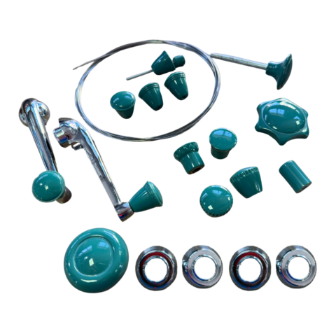 KIT BOTÕES PAINEL FUSCA VERDE