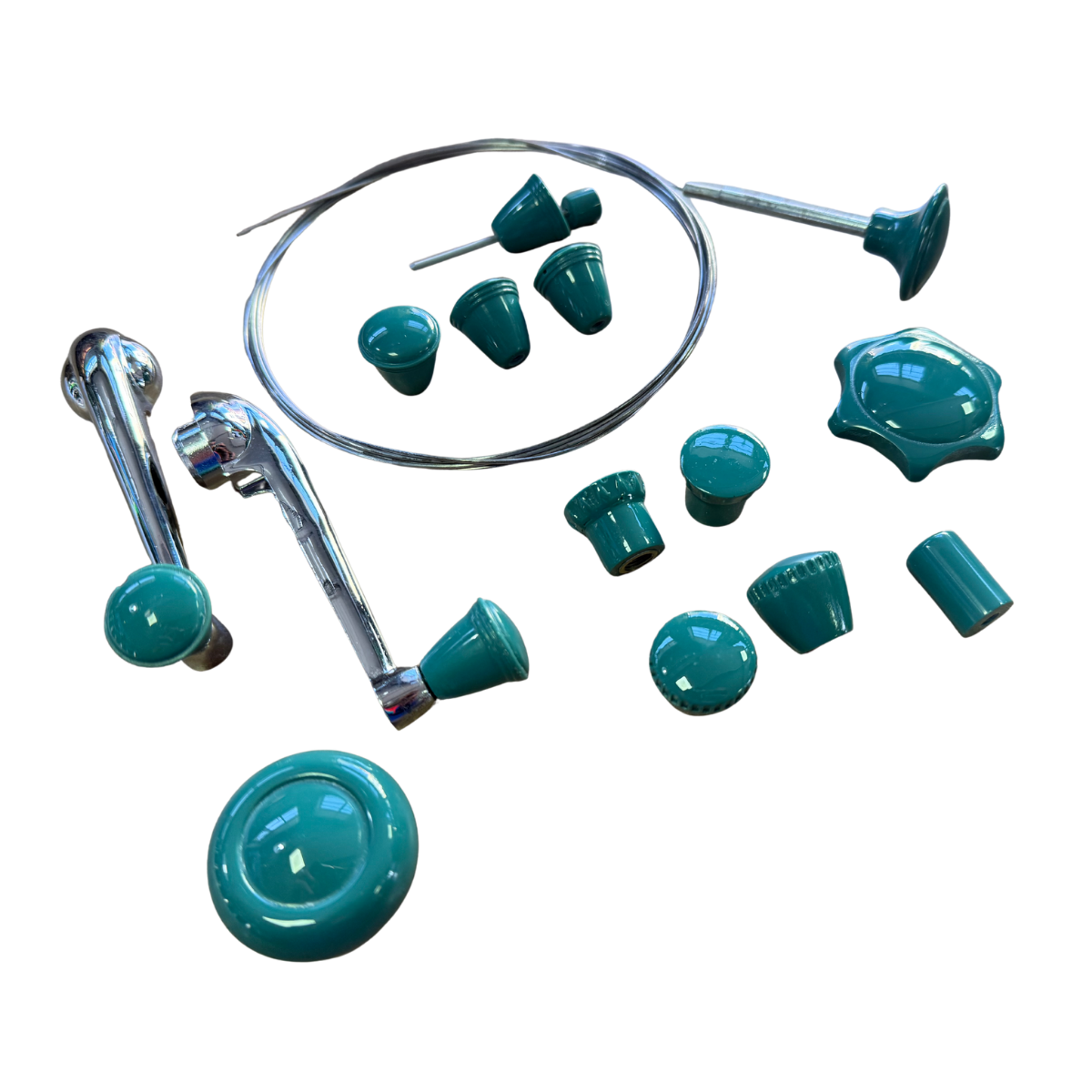 KIT BOTÕES PAINEL FUSCA VERDE