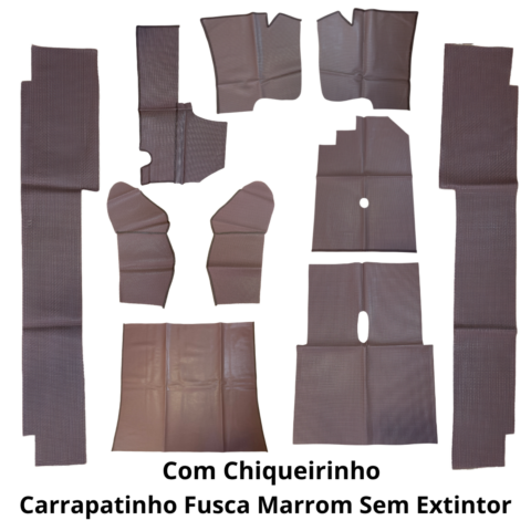 Forração Assoalho Carrapatinho Fusca - MARROM *10 Peças
