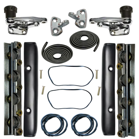 Janela Lateral Móvel Com Borrachas Fusca - Preto Kit Complementos