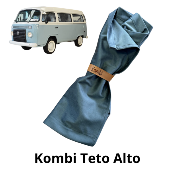 Cortina para Kombi Carat 1997 a 2013 (teto alto) – Jogo Camurça Cinza