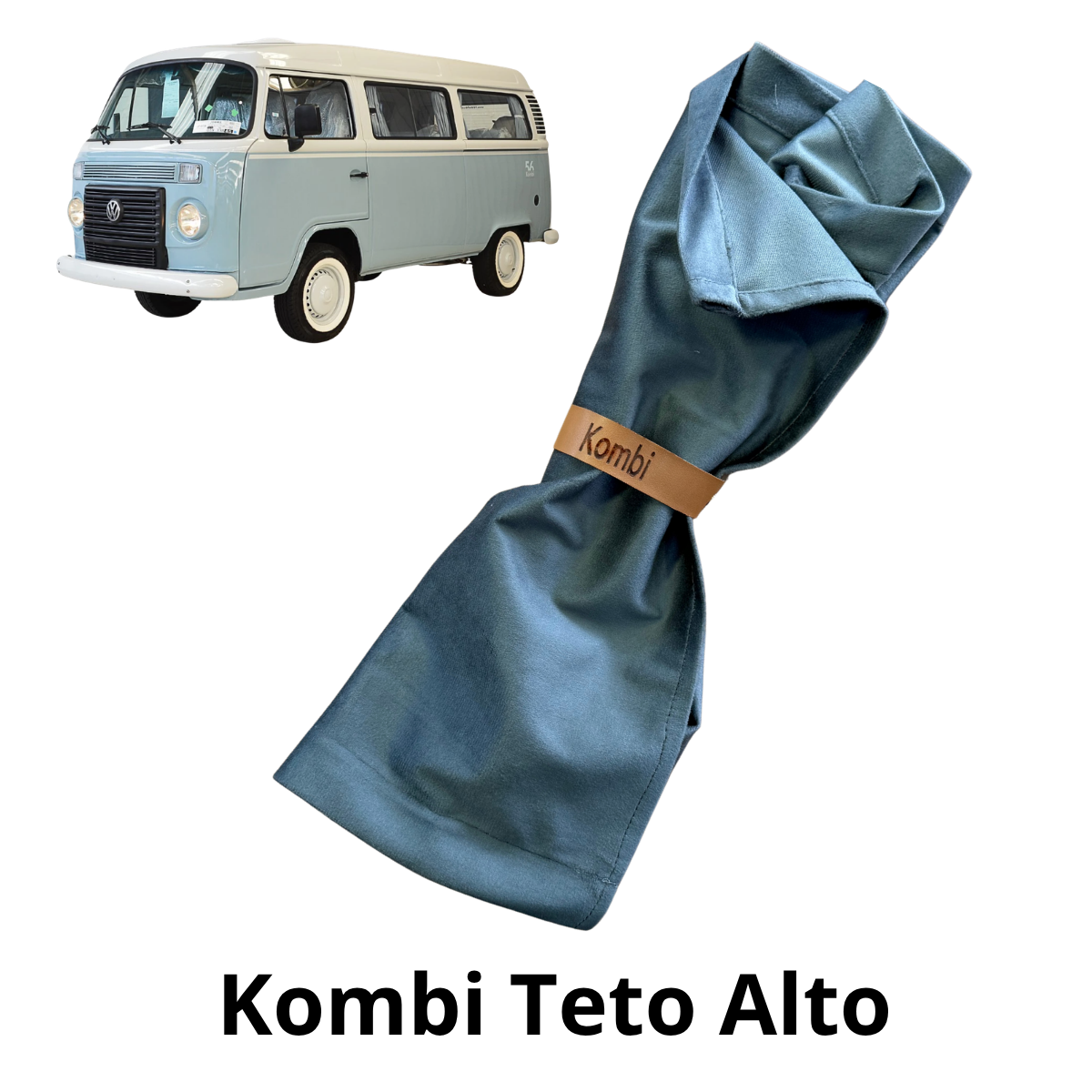 Cortina para Kombi Carat 1997 a 2013 (teto alto) – Jogo Camurça Cinza