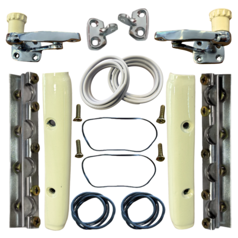 Janela Lateral Móvel Com Borrachas Fusca – Bege Marfim Kit Complementos