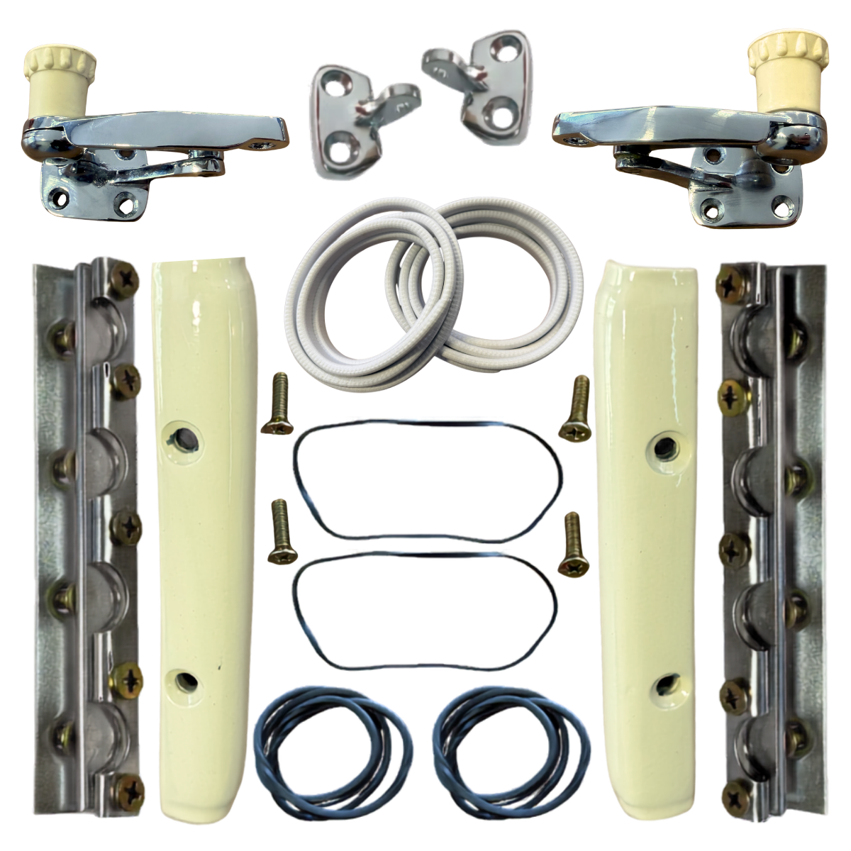 Janela Lateral Móvel Com Borrachas Fusca – Bege Marfim Kit Complementos