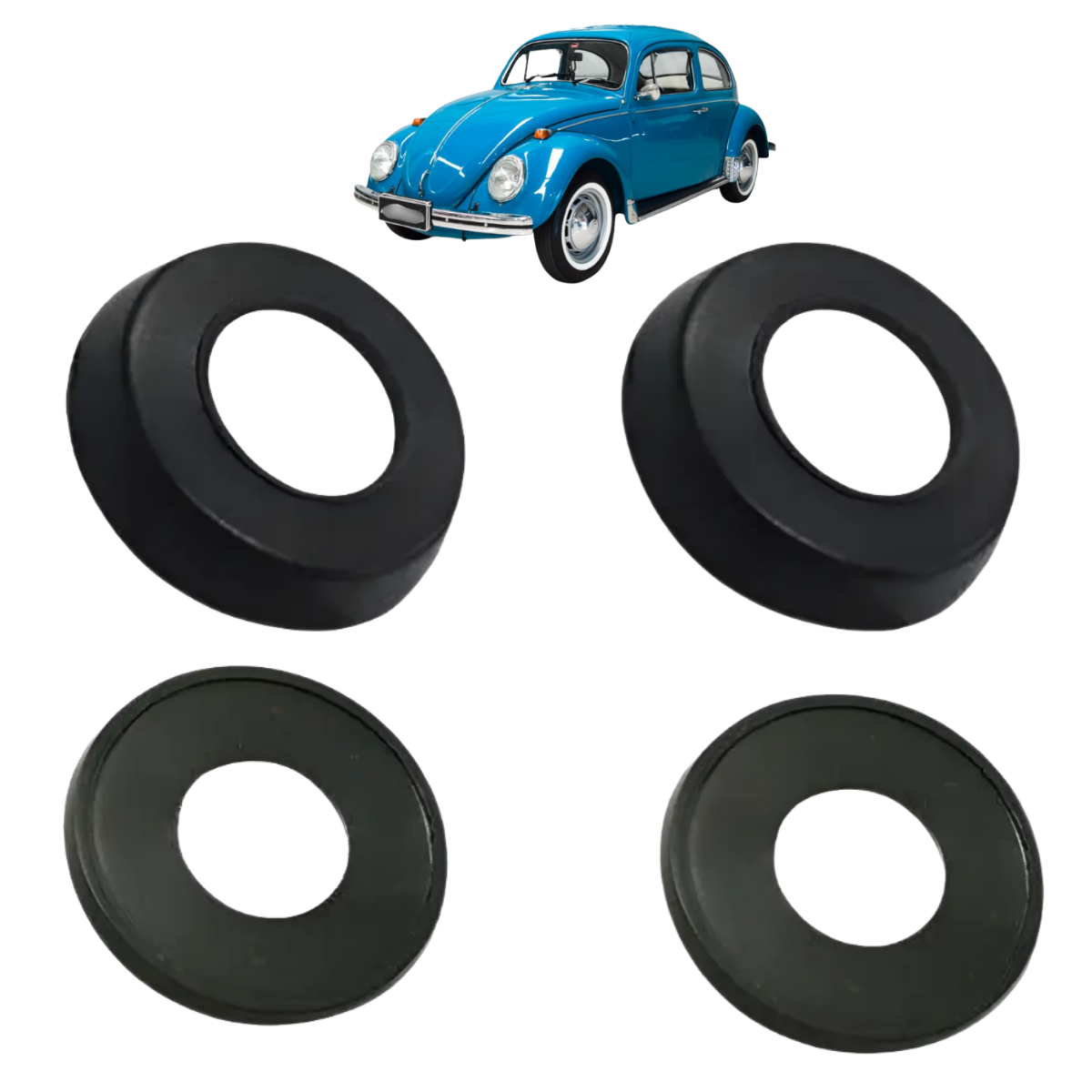 ROSETA PRETA FUSCA PLASTICO KIT