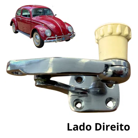 Trinco da Janela Móvel Basculante do Fusca – Botão BEGE Lado Direito