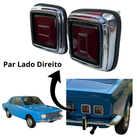 Lanterna Traseira Corcel I 1971 / 1972 – Par Lado Direito