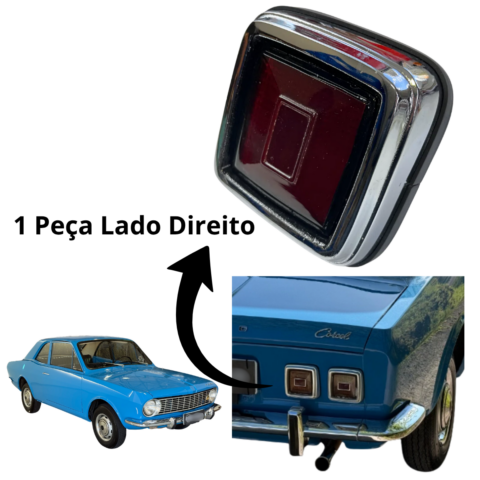 Lanterna Traseira Corcel I 1971 / 1972 – Unidade Peça Lado Direito