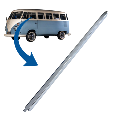Barra Divisória Janela Vidro Corrediço  Kombi até 1975 - Cromada