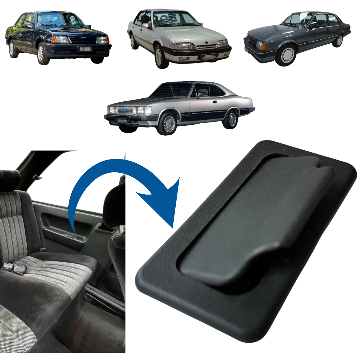 Cinzeiro Traseiro Monza Opala e Chevette – ORIGINAL 1985 ATÉ 1996